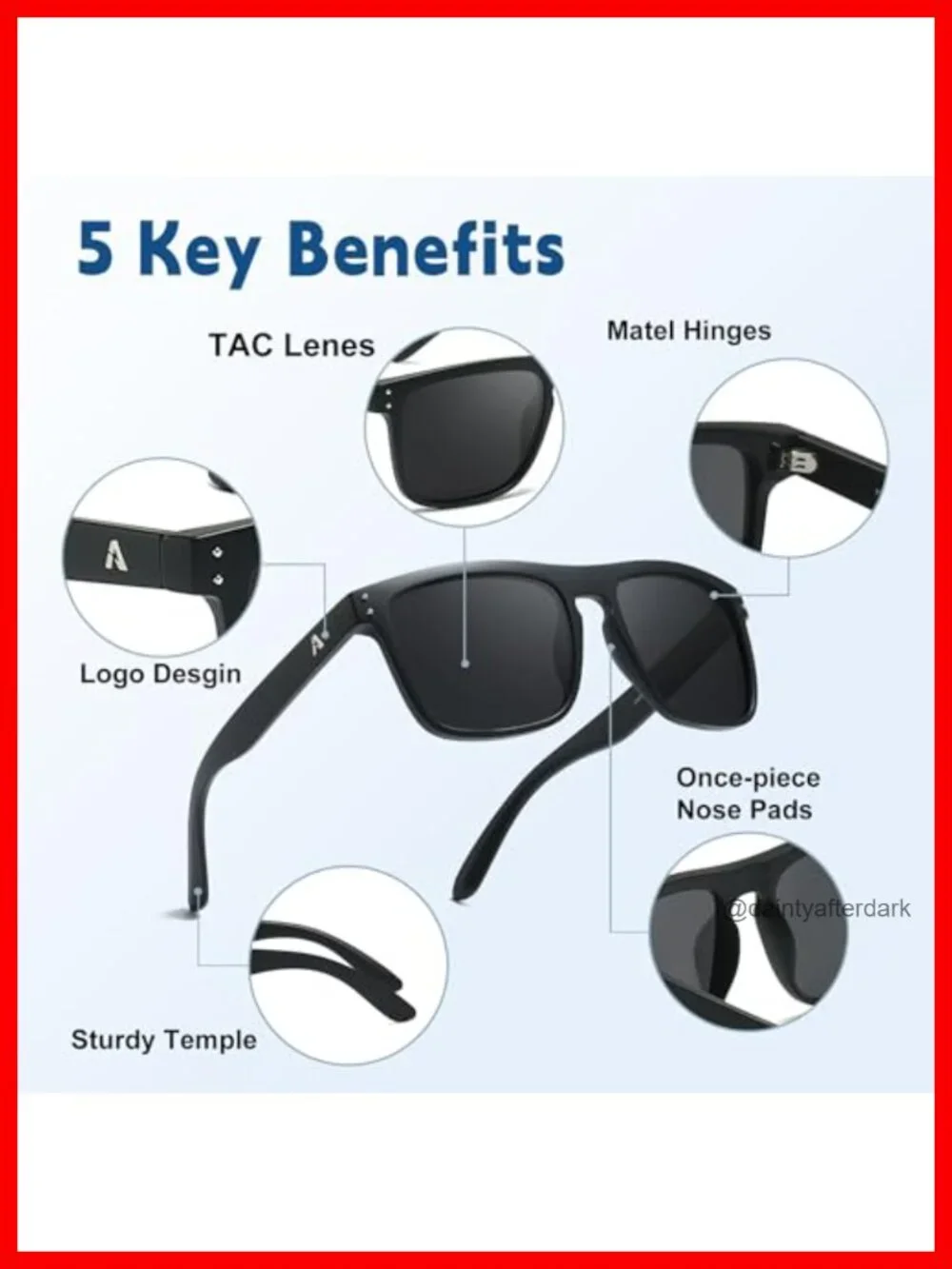 Oversized Square Polarized TAC Lens Sunglasses for Men UV400